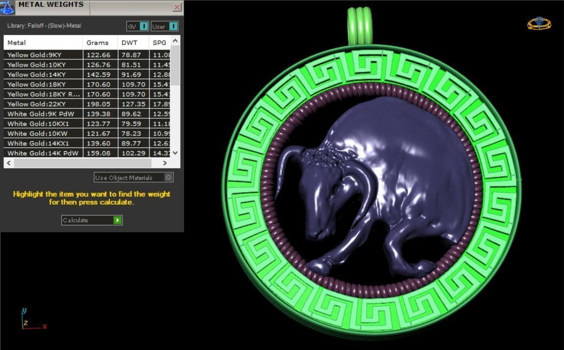 bull Pendant - Taurus 3D print model_18