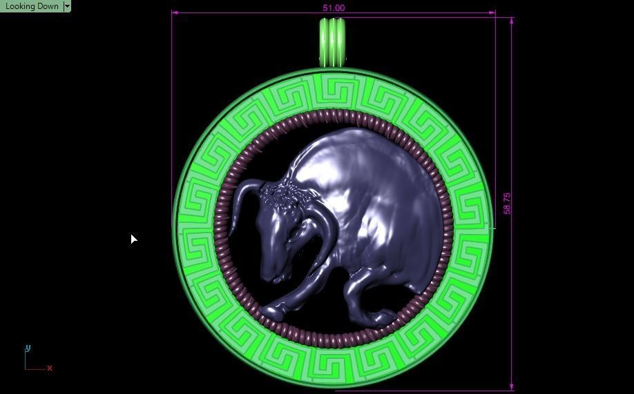 bull Pendant - Taurus 3D print model_10