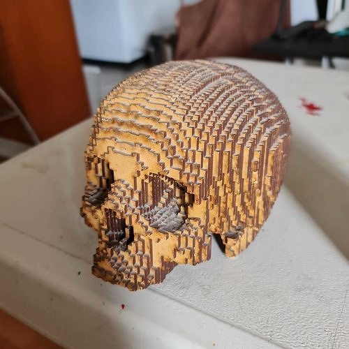 Pixelated Skull 3D print model