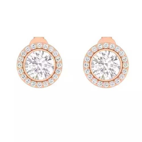 Women Round Earrings 3dm stl render detail 