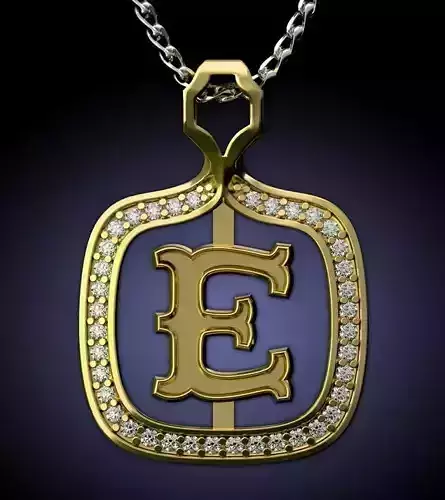 E Letter Pendant