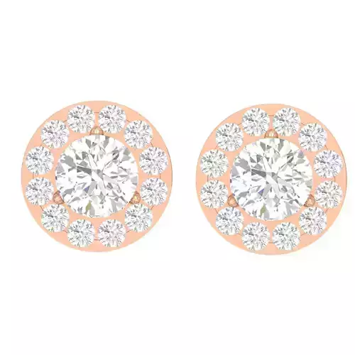 Women Round Earrings 3dm stl render detail 