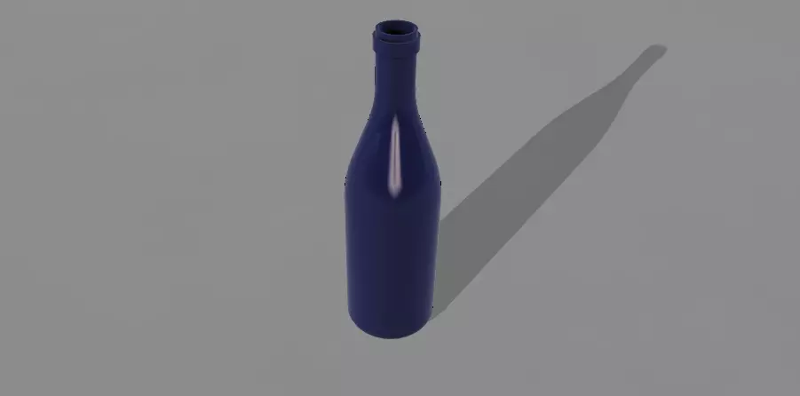Simple bottle design  Free 3D model_0
