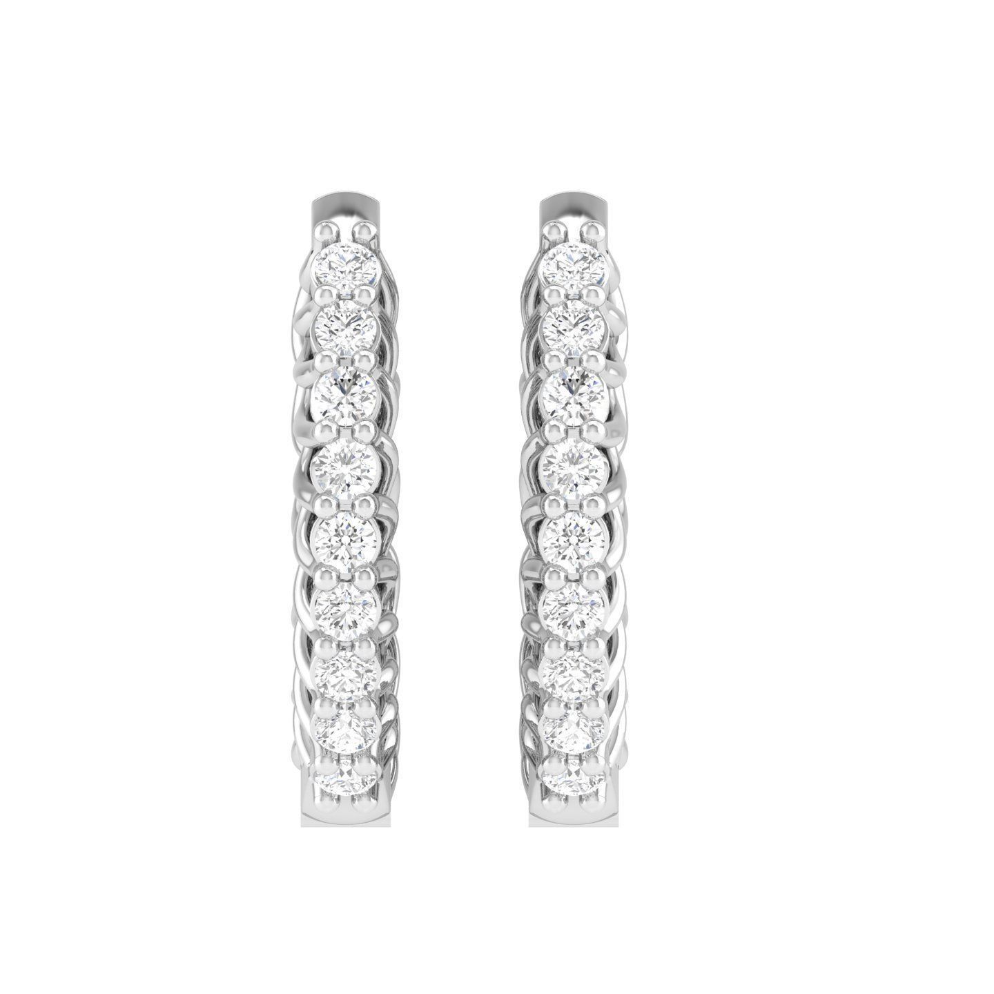 Women Earrings 3dm stl render detail  3D print model_3