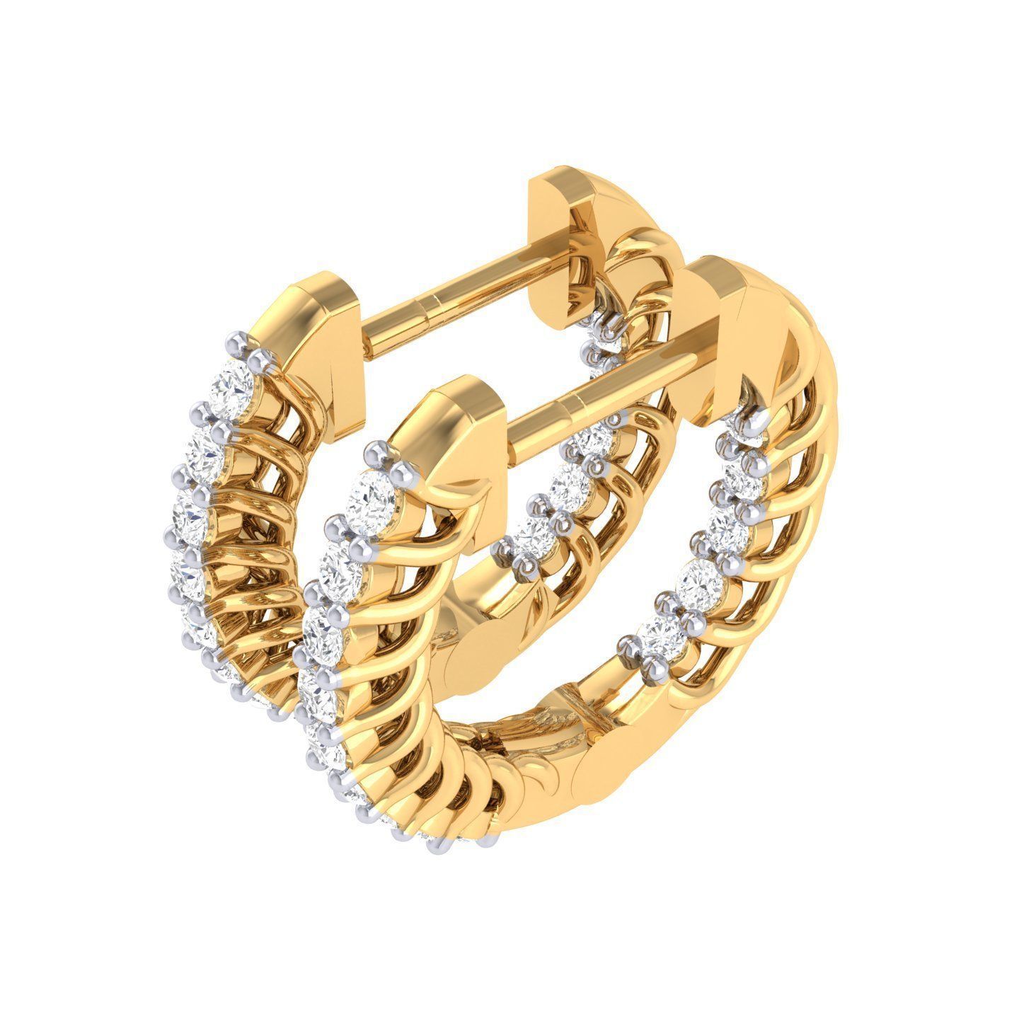 Women Earrings 3dm stl render detail  3D print model_8