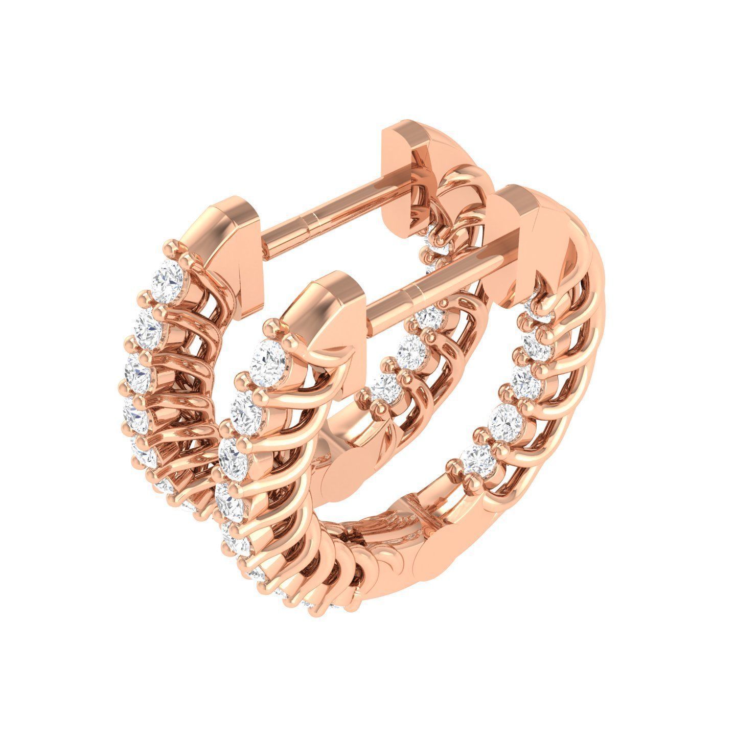 Women Earrings 3dm stl render detail  3D print model_2