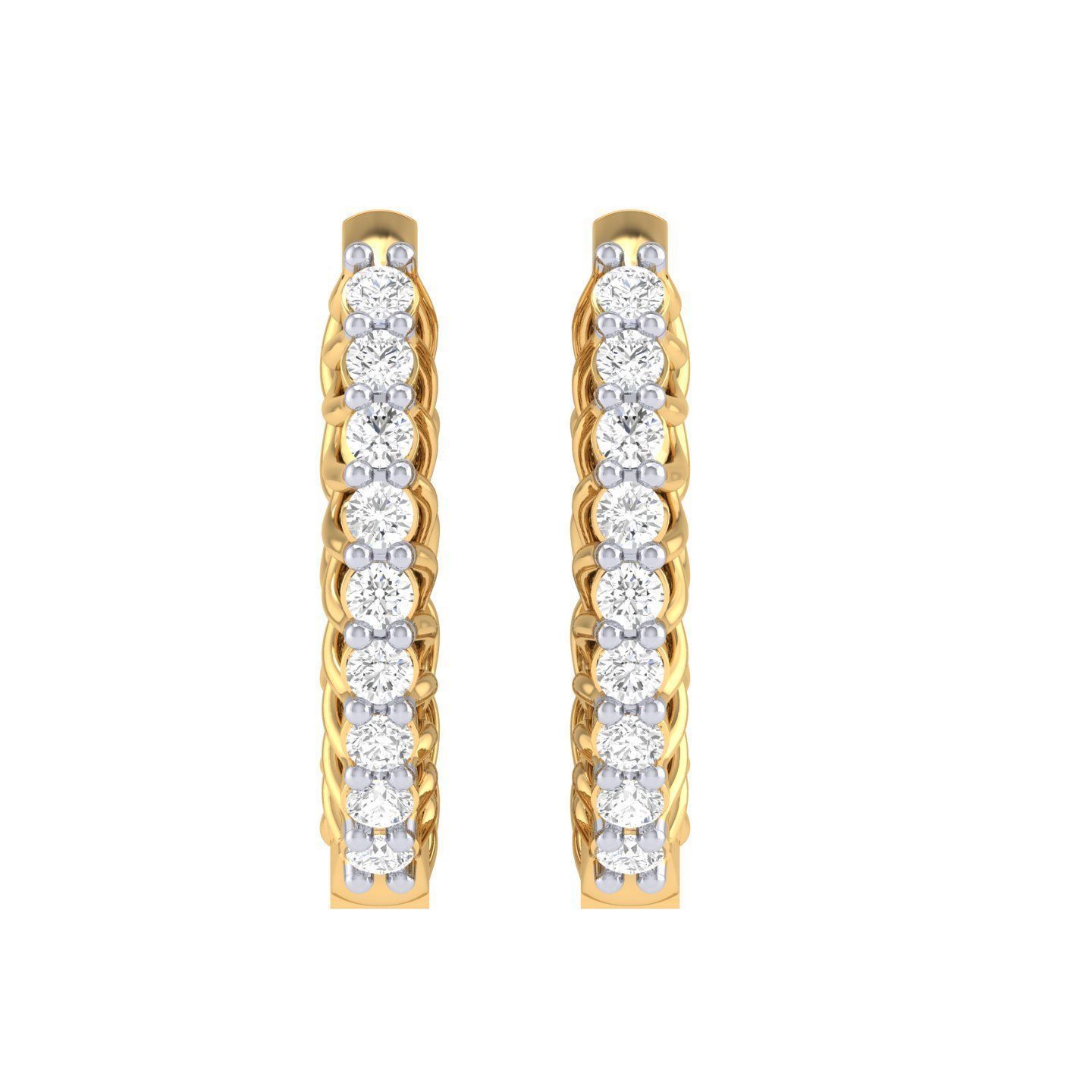 Women Earrings 3dm stl render detail  3D print model_6