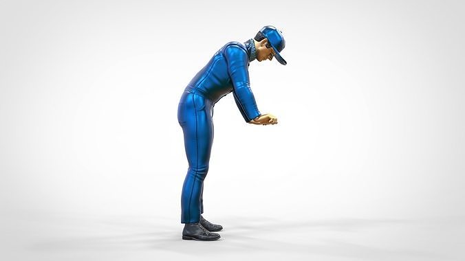 N6 Mechanic bend over car  3D print model 6