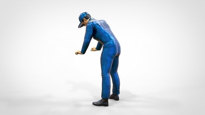 N6 Mechanic bend over car  3D print model 2