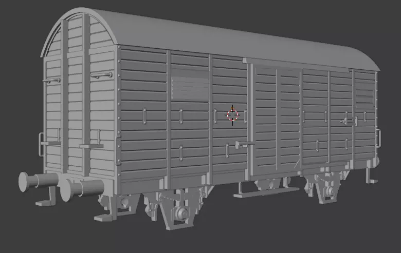H0 1-87 scale Gr 20 freight car 3D print model_0