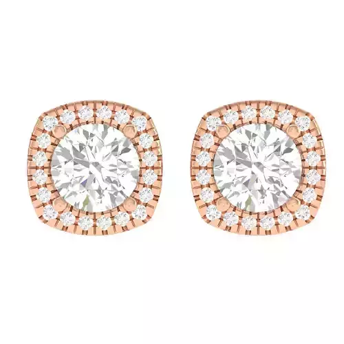 Women Square Earrings 3dm stl render detail  3D print model