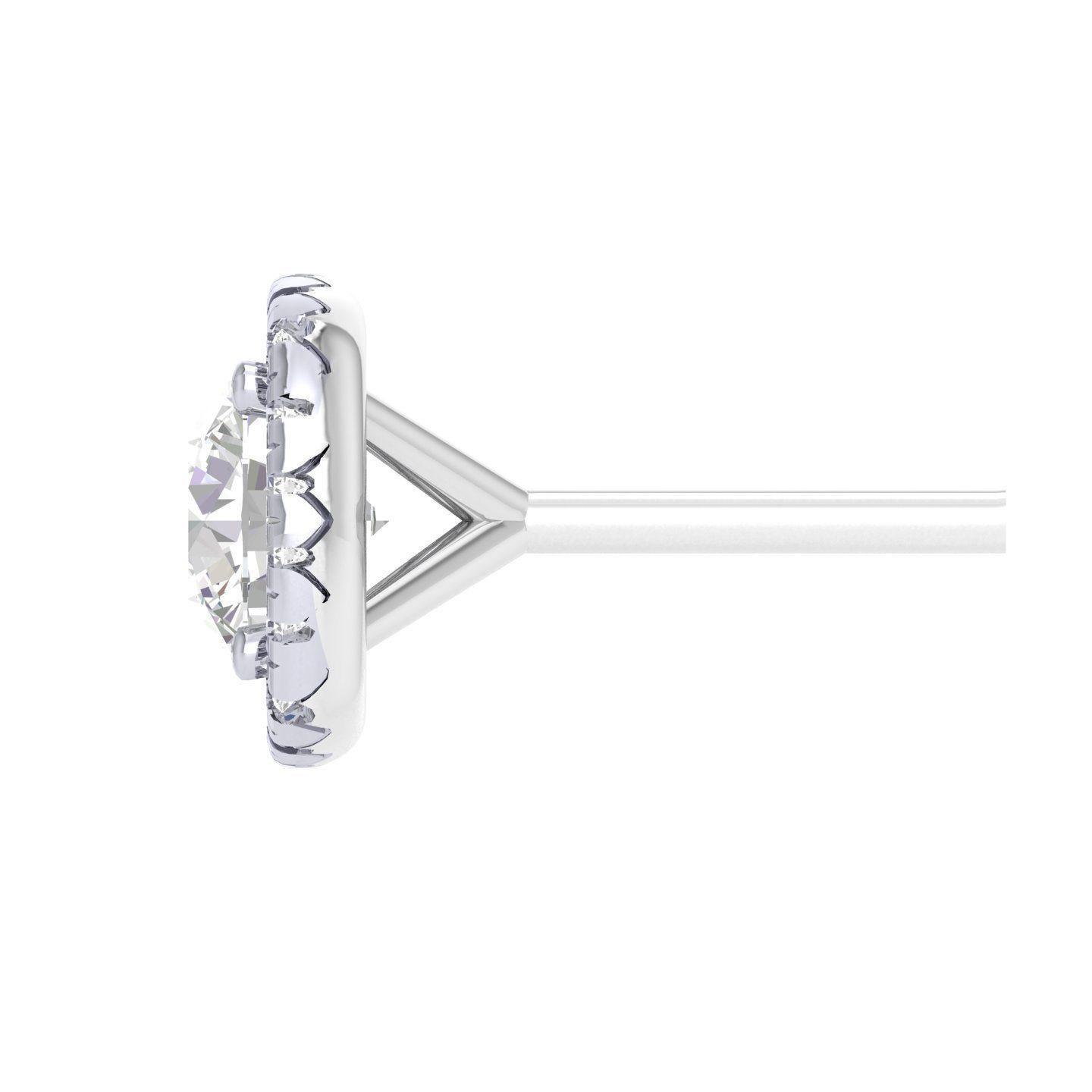 Women Square Earrings 3dm stl render detail 3D print model_4