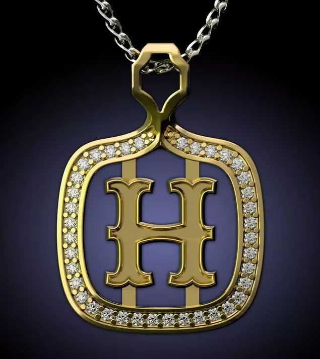 H Letter Pendant 3D print model