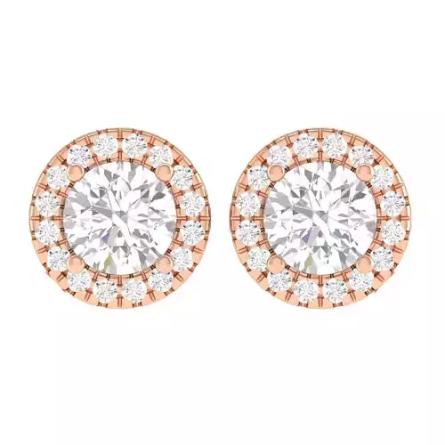 Women Round Earrings 3dm stl render detail 