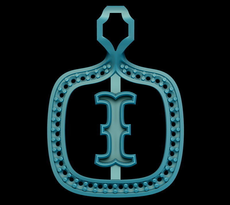 I Letter Pendant 3D print model_2