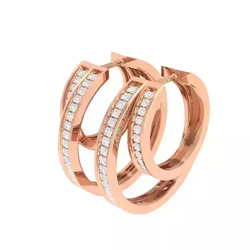 Women Earrings 3dm stl render detail 