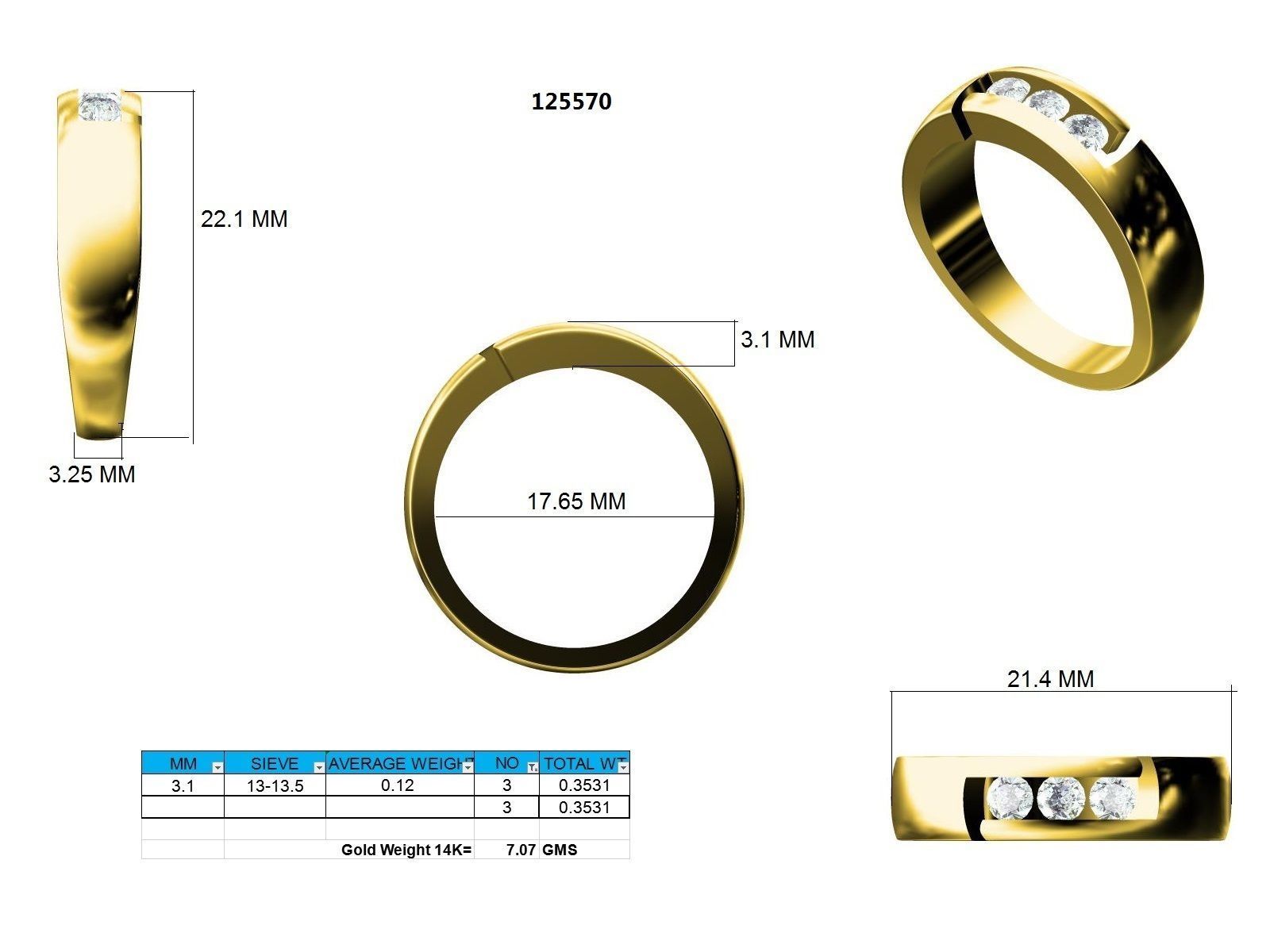 Ring - 125570 3D print model_12