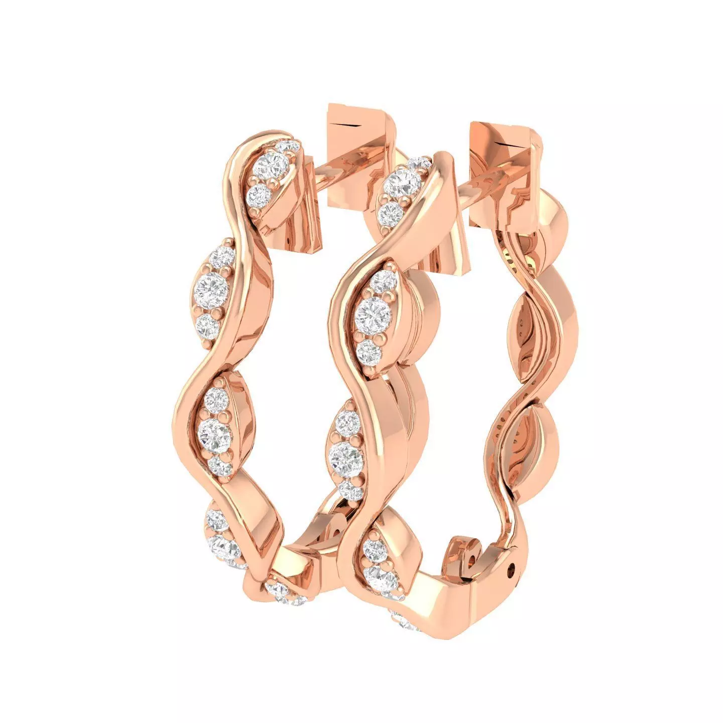 Women Earrings 3dm stl render detail 3D print model_0