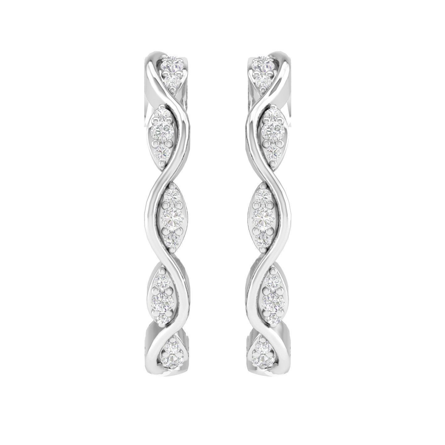 Women Earrings 3dm stl render detail 3D print model_4