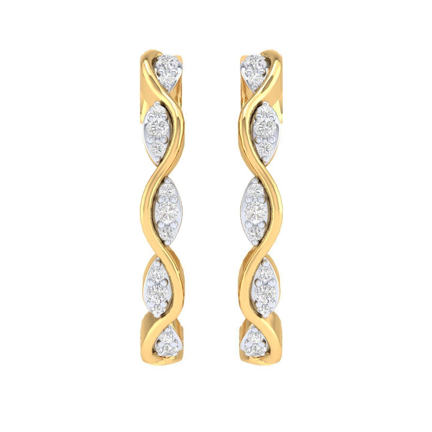 Women Earrings 3dm stl render detail 3D print model_7