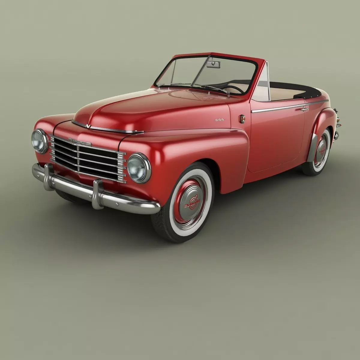 Volvo PV445 Convertible 3D model