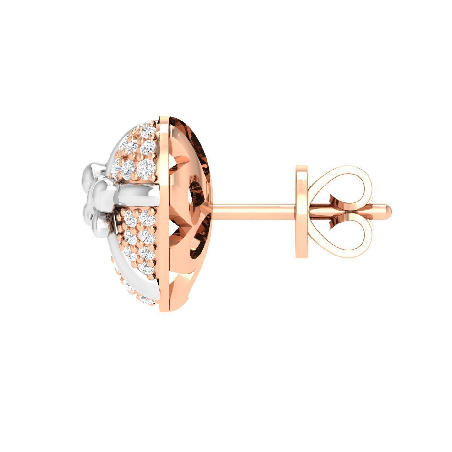 Women Heart Earrings jcd stl render detail  3D print model_1