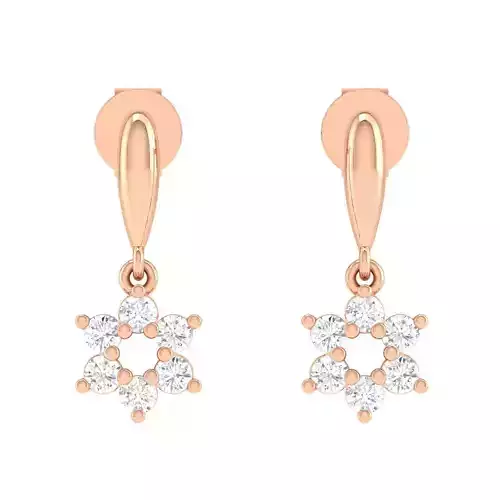 Women Star Earrings 3dm stl render detail 