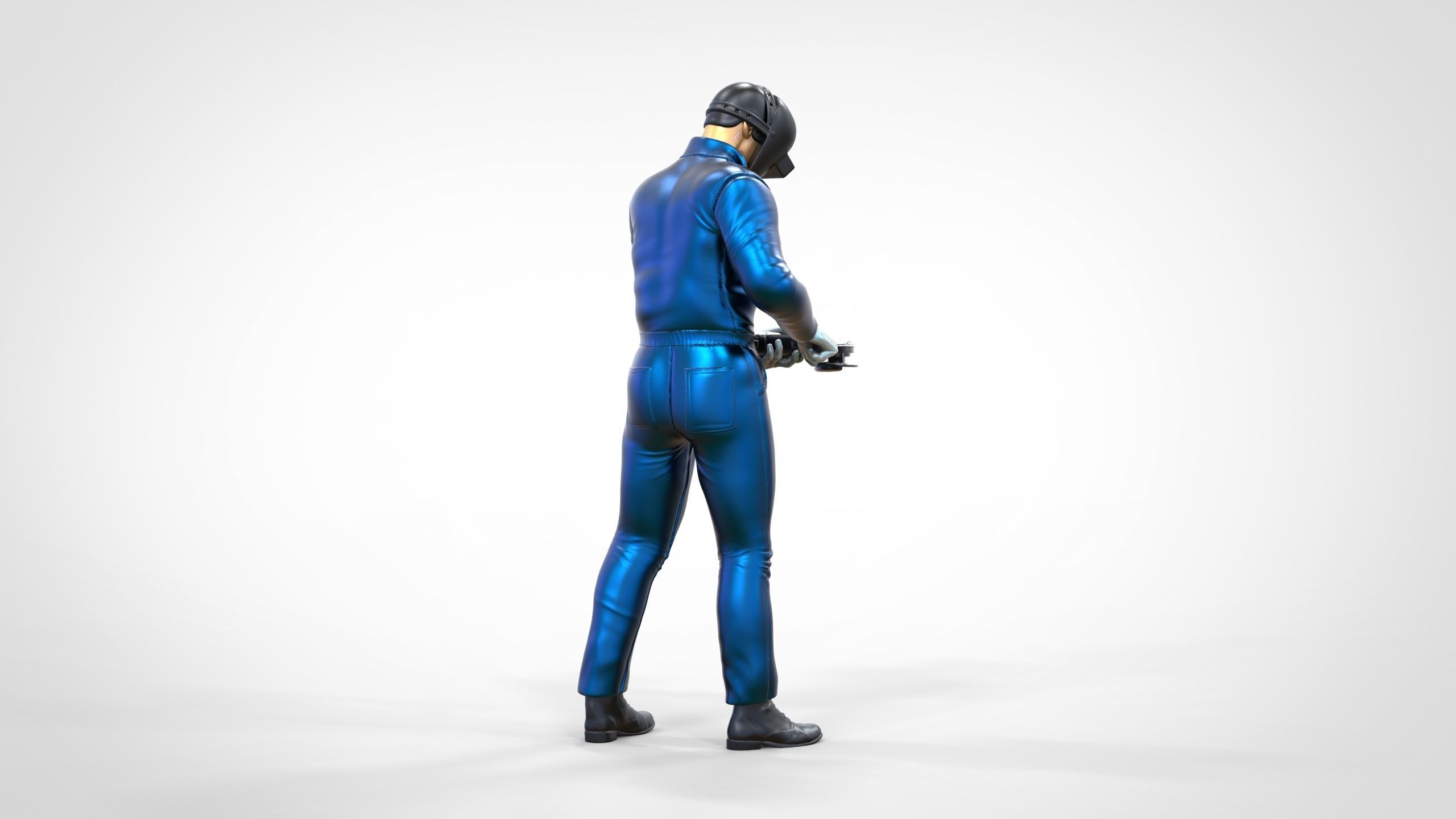 N7 Mechanic working with Grinder 3D print model_5