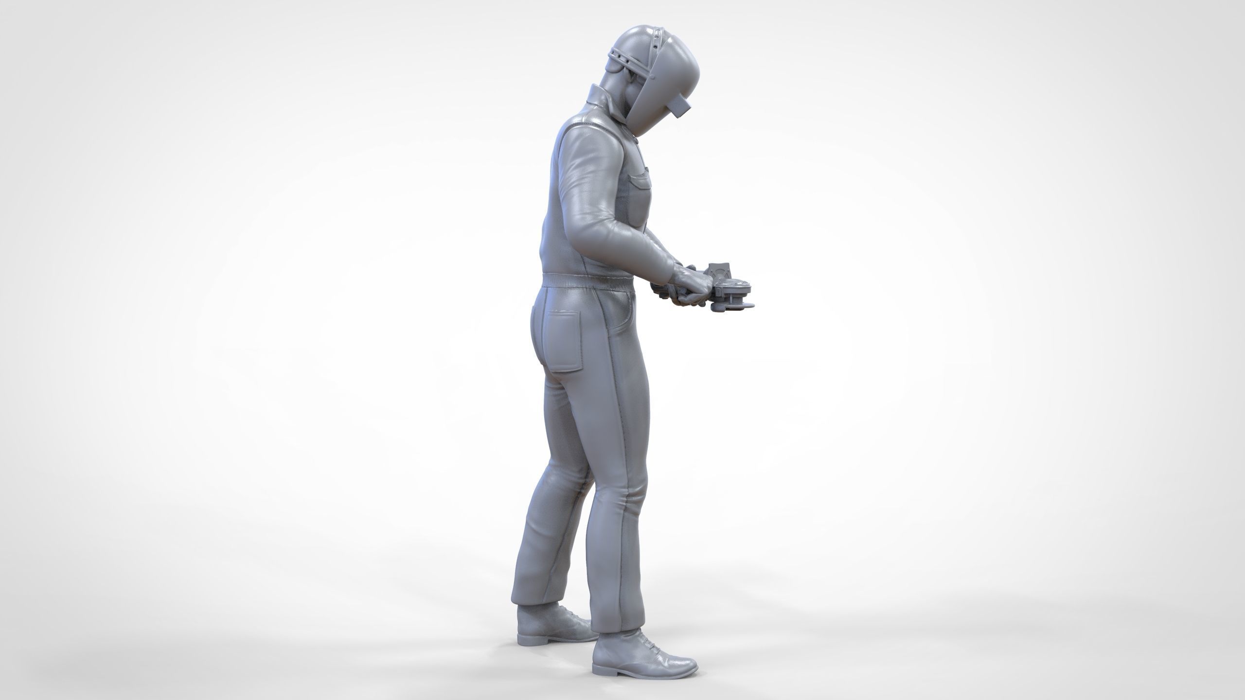 N7 Mechanic working with Grinder 3D print model_22