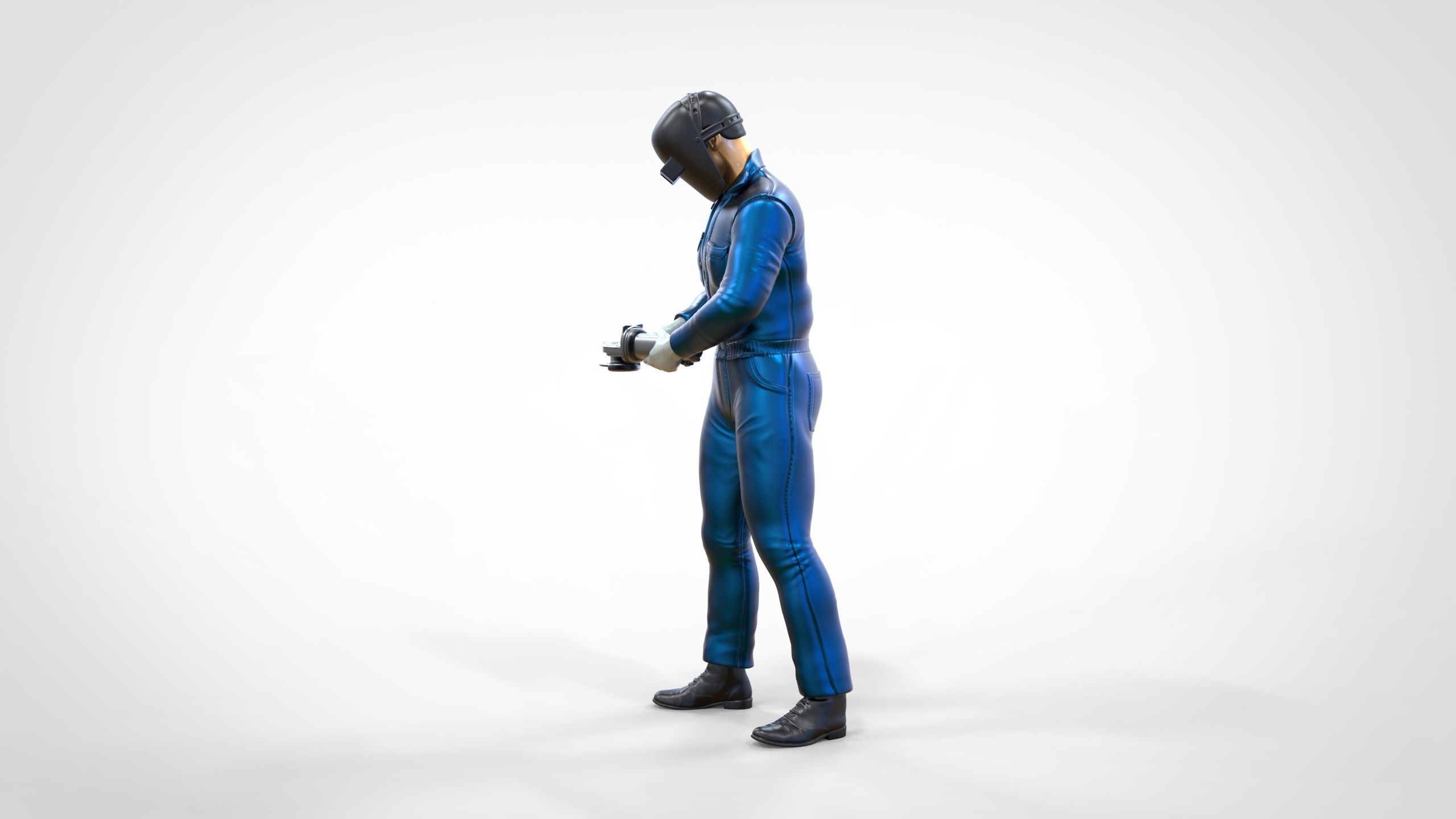 N7 Mechanic working with Grinder 3D print model_11