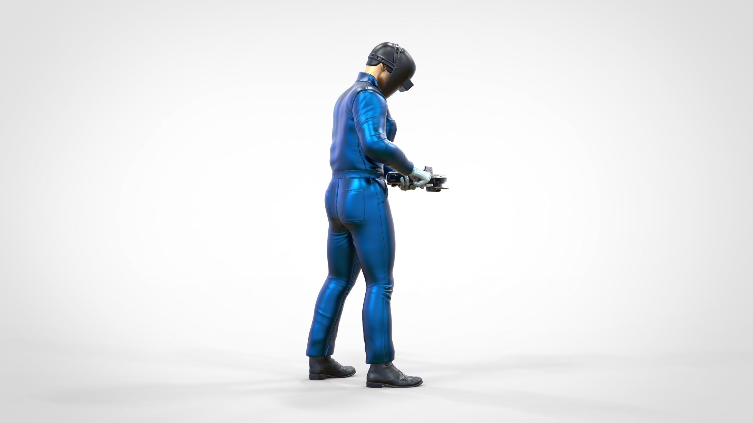 N7 Mechanic working with Grinder 3D print model_4