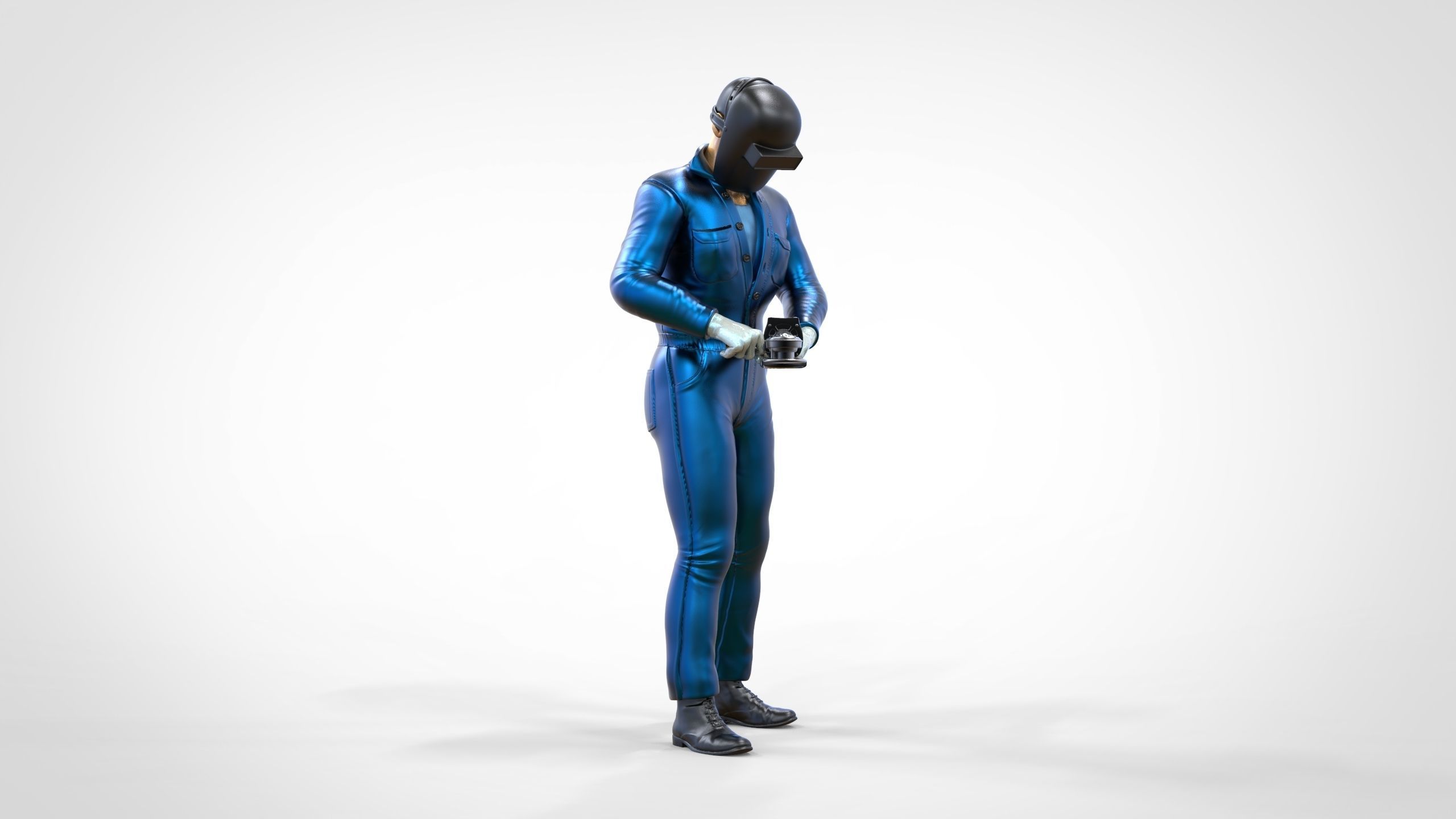 N7 Mechanic working with Grinder 3D print model_19