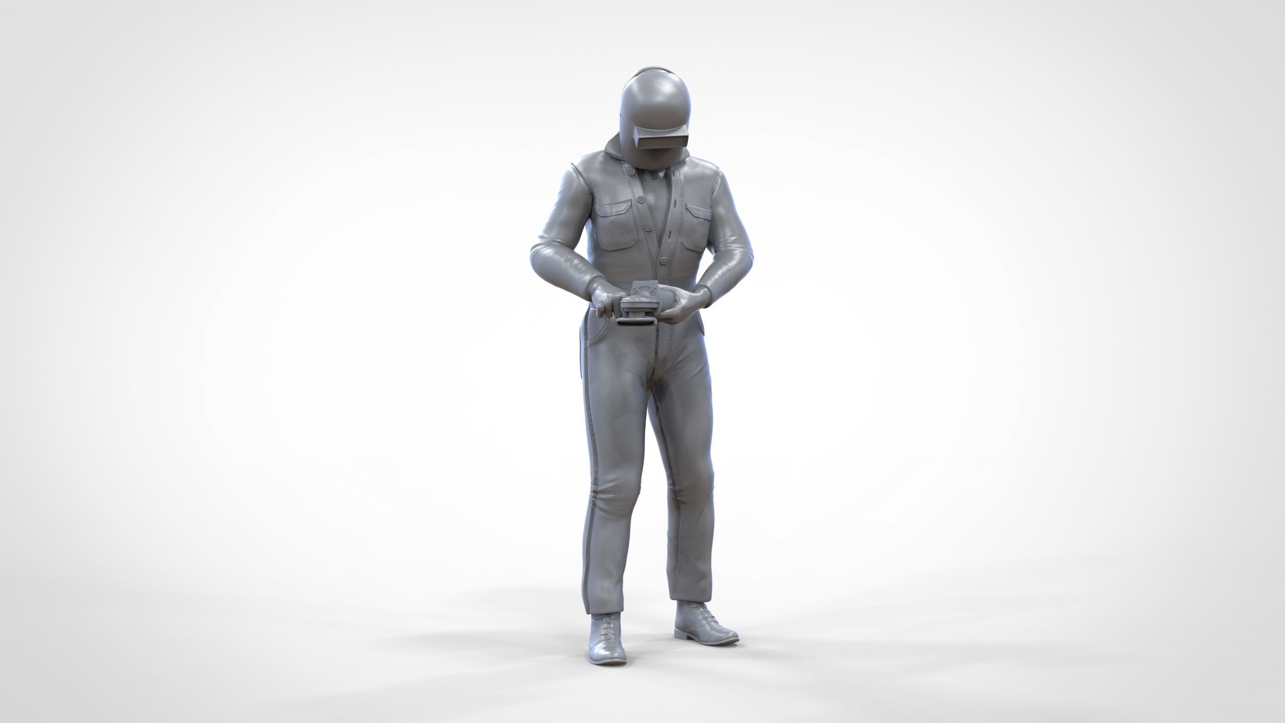 N7 Mechanic working with Grinder 3D print model_30