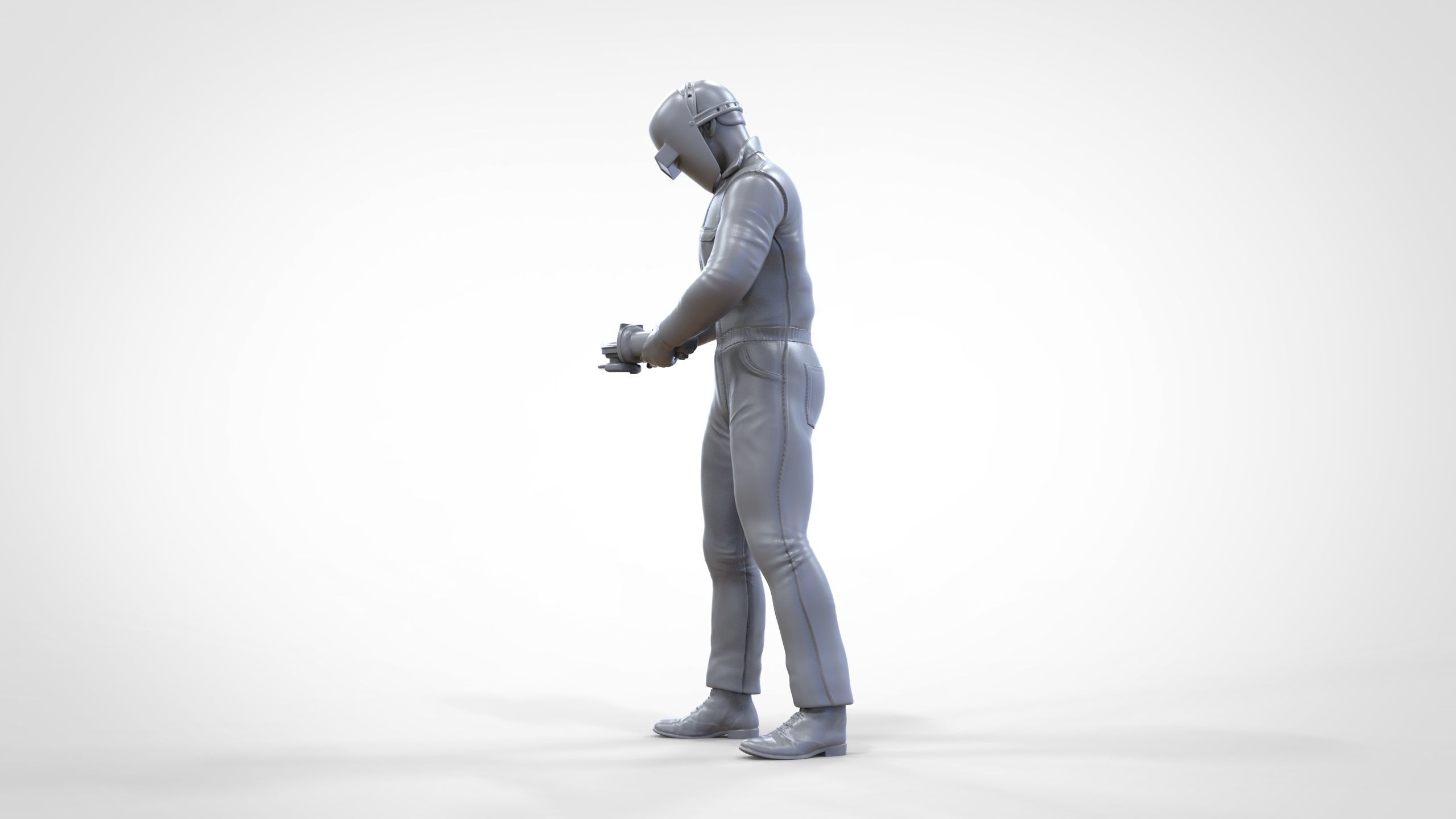 N7 Mechanic working with Grinder 3D print model_27