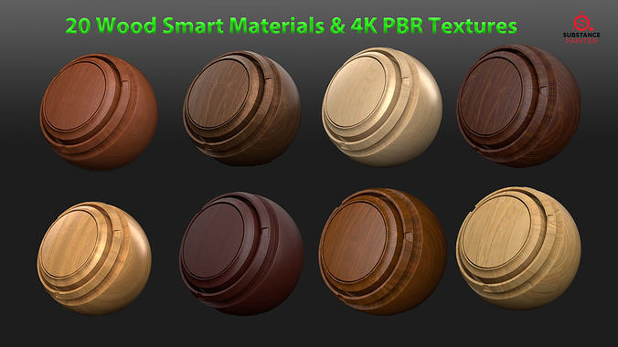 20 Wood Smart Materials--4k PBR Texture Texture