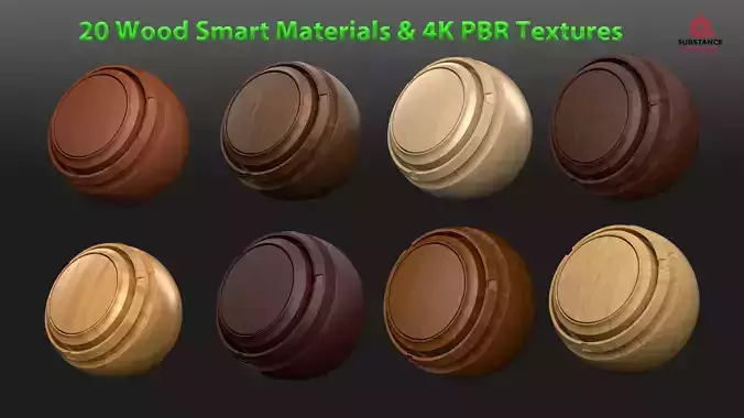 20 Wood Smart Materials--4k PBR Texture Texture