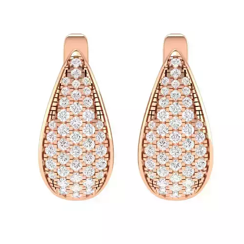 Women Earrings 3dm stl render detail 