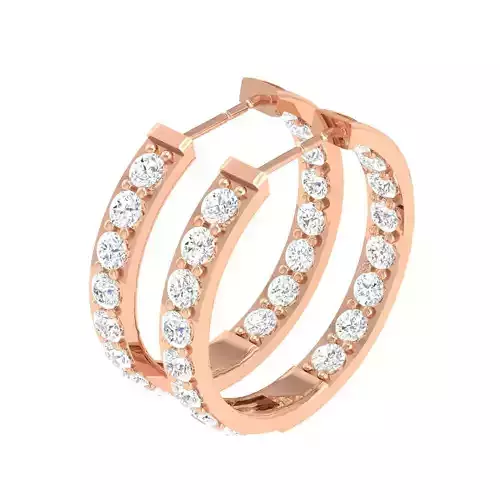 Women Earrings 3dm stl render detail 