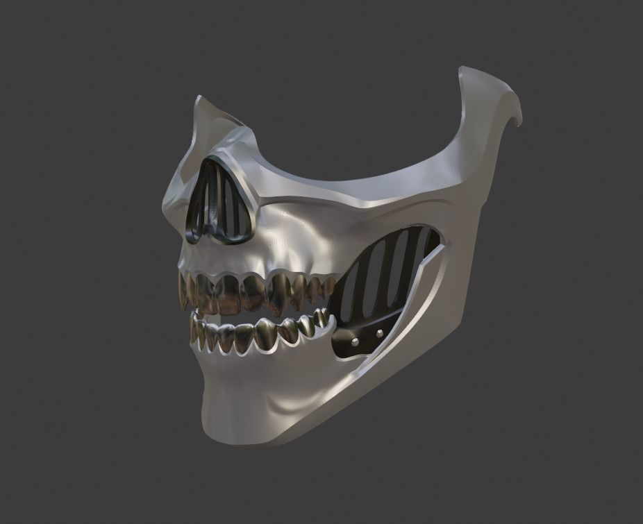 Erron Black mask from Mortal Kombat 11 - Dead Rider 3D print model_7