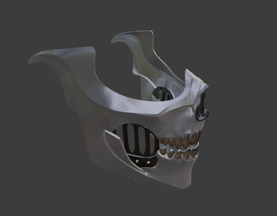 Erron Black mask from Mortal Kombat 11 - Dead Rider 3D print model_11