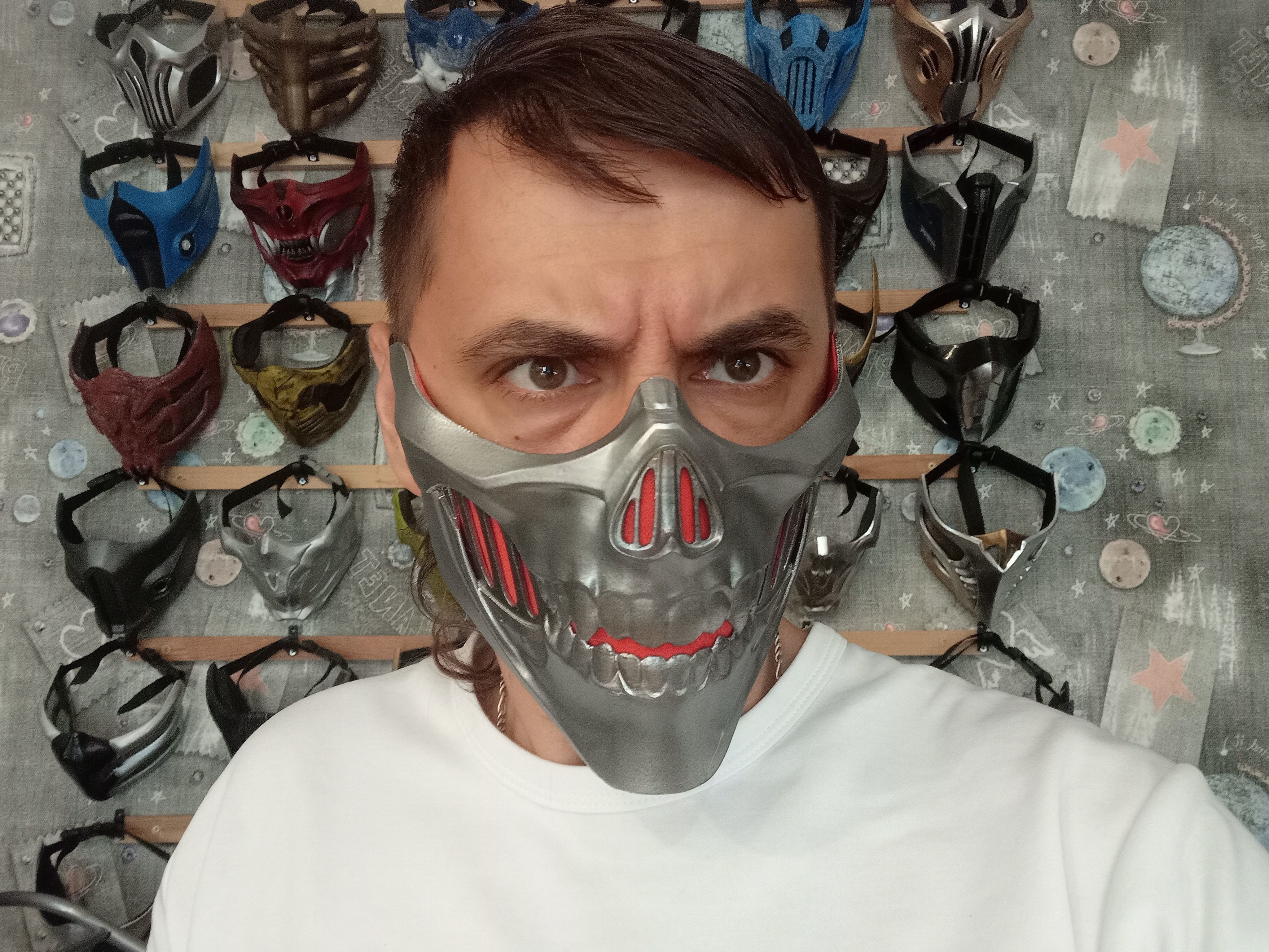 Erron Black mask from Mortal Kombat 11 - Dead Rider 3D print model_1