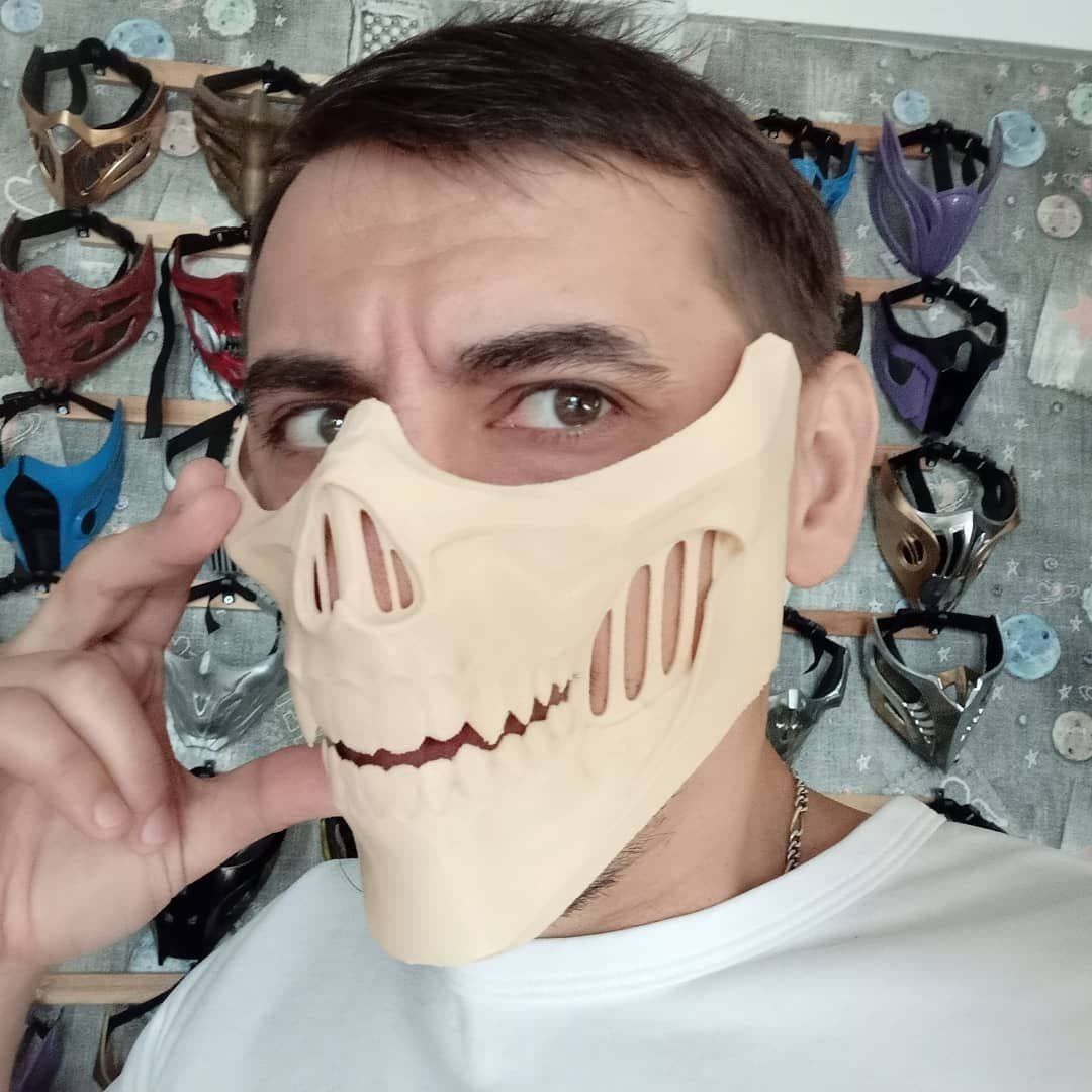 Erron Black mask from Mortal Kombat 11 - Dead Rider 3D print model_16