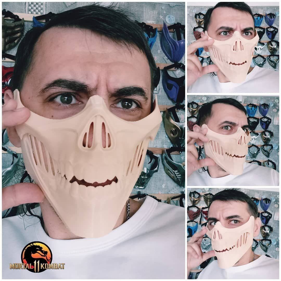 Erron Black mask from Mortal Kombat 11 - Dead Rider 3D print model_3