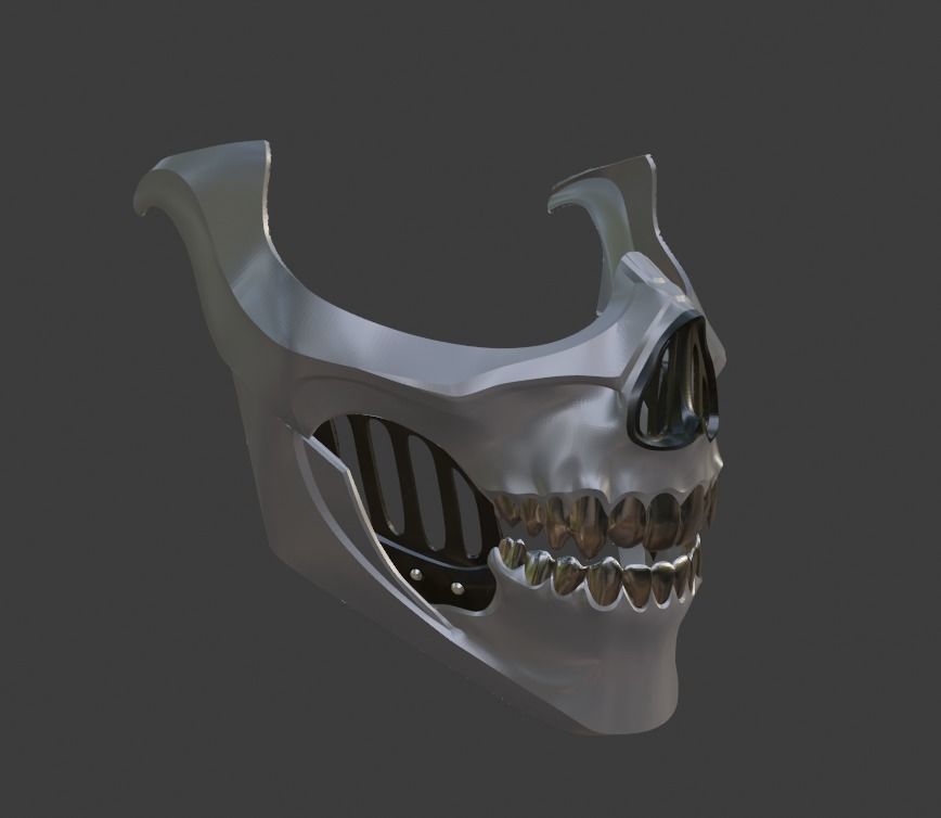 Erron Black mask from Mortal Kombat 11 - Dead Rider 3D print model_8