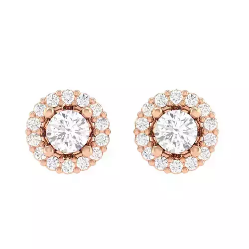 Women Round Earrings 3dm stl render detail 