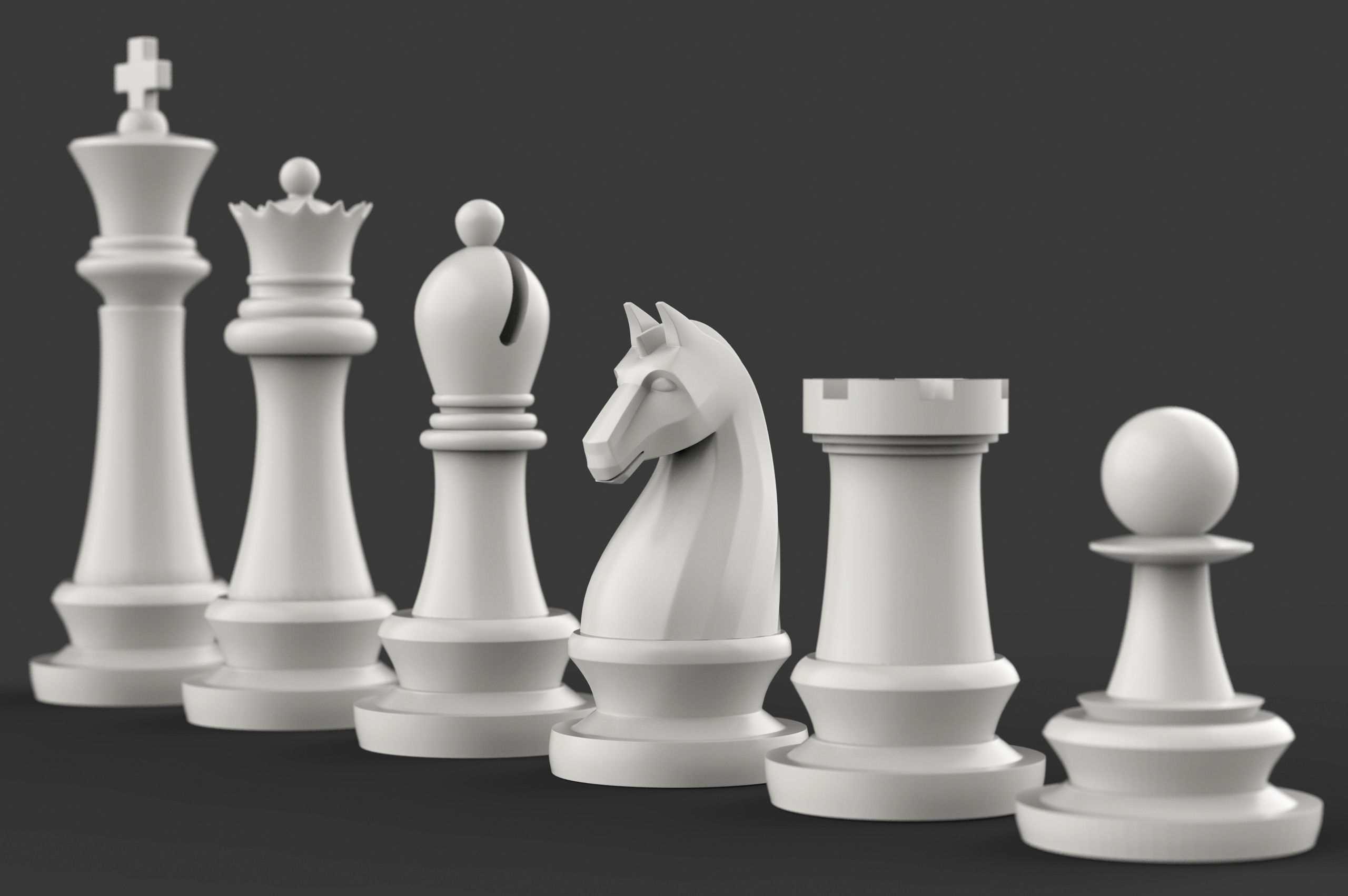 Complete Chess Pieces 3D model 3D printable CGTrader