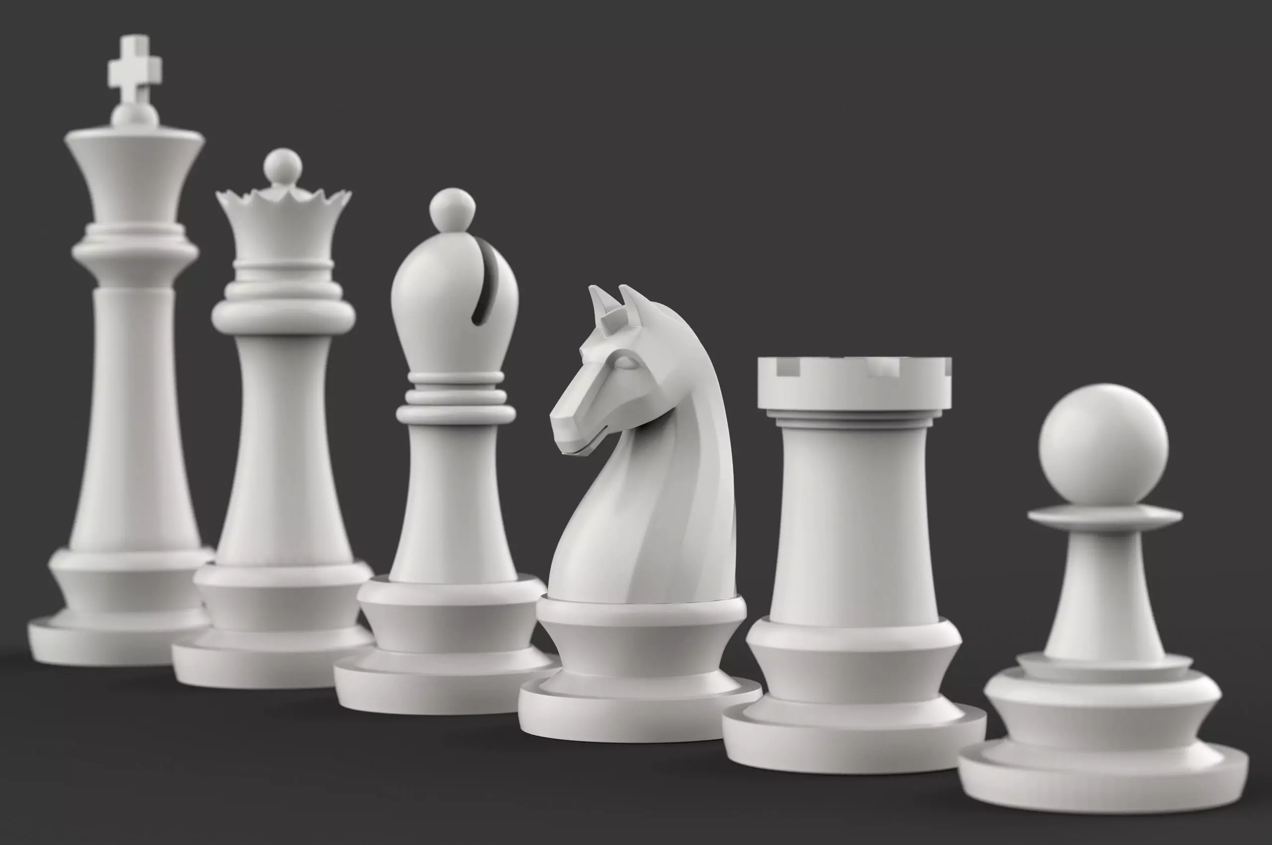 Complete Chess Pieces 3D print model_0