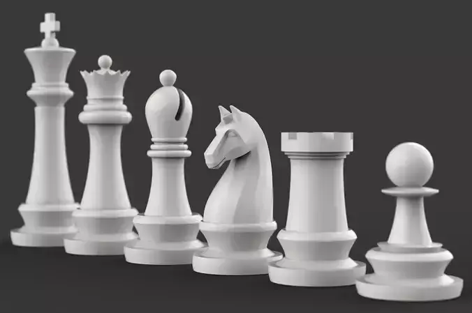 Complete Chess Pieces 3D print model