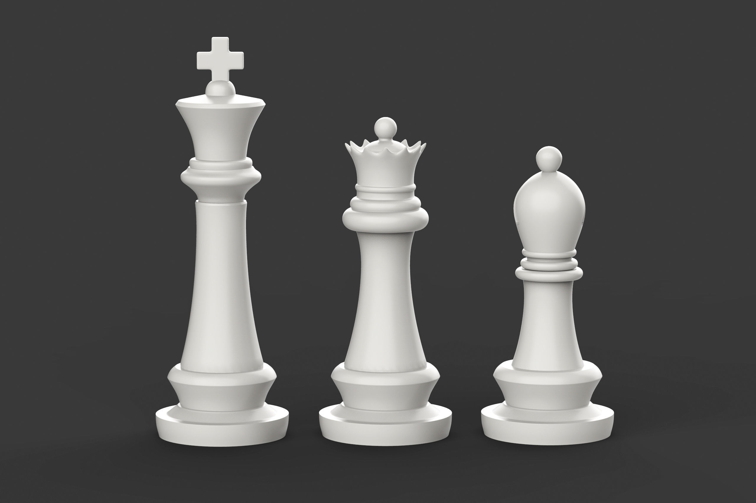 Complete Chess Pieces 3D print model_2