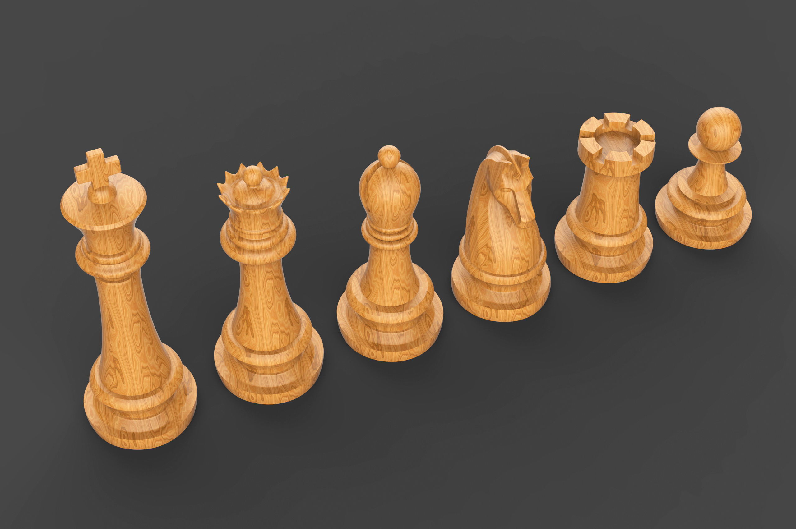 Complete Chess Pieces 3D print model_4